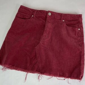 Forever 21 Burgundy Cutoffs Cord skirt